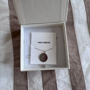 Rose Coin Sterling Silver Necklace Wolf Circus